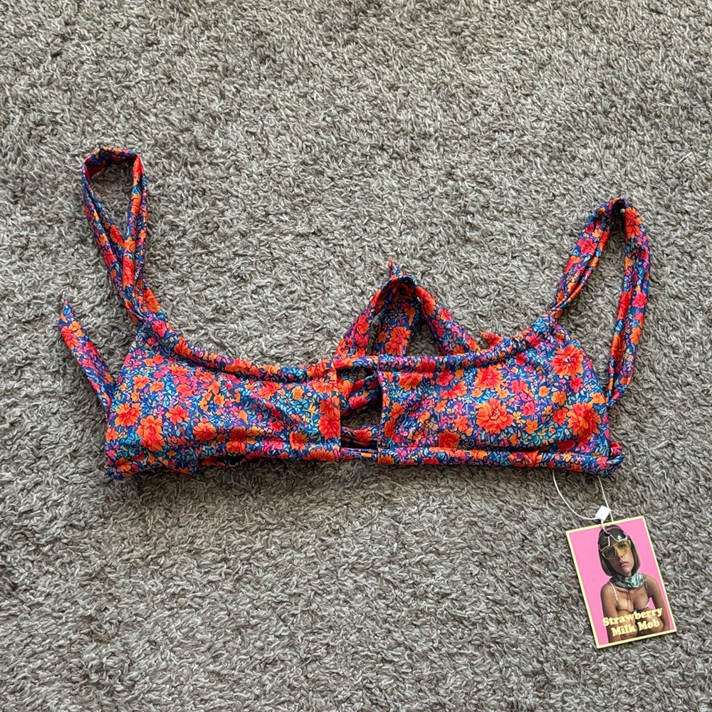 Strawberry Milk Mob Bikini Top